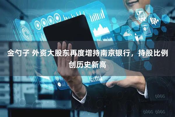 金勺子 外资大股东再度增持南京银行，持股比例创历史新高